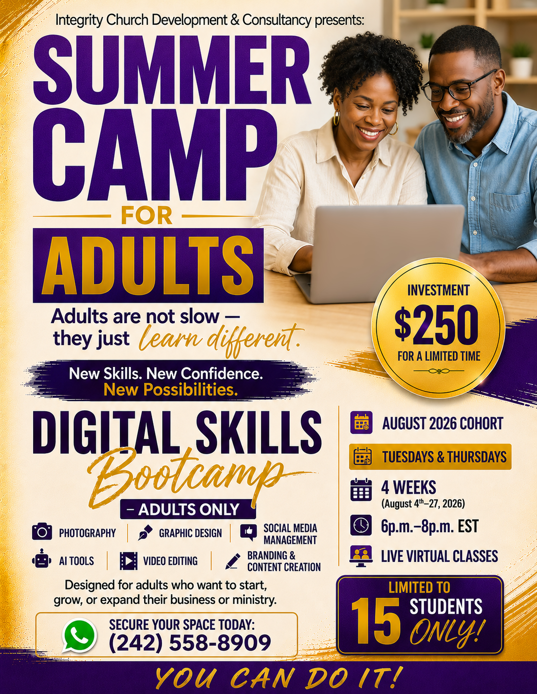 Summer Camp for Adults — Digital Skills Bootcamp